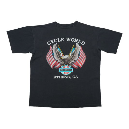 1992 Harley Davidson Take Hold of the Thunder ShirtBack