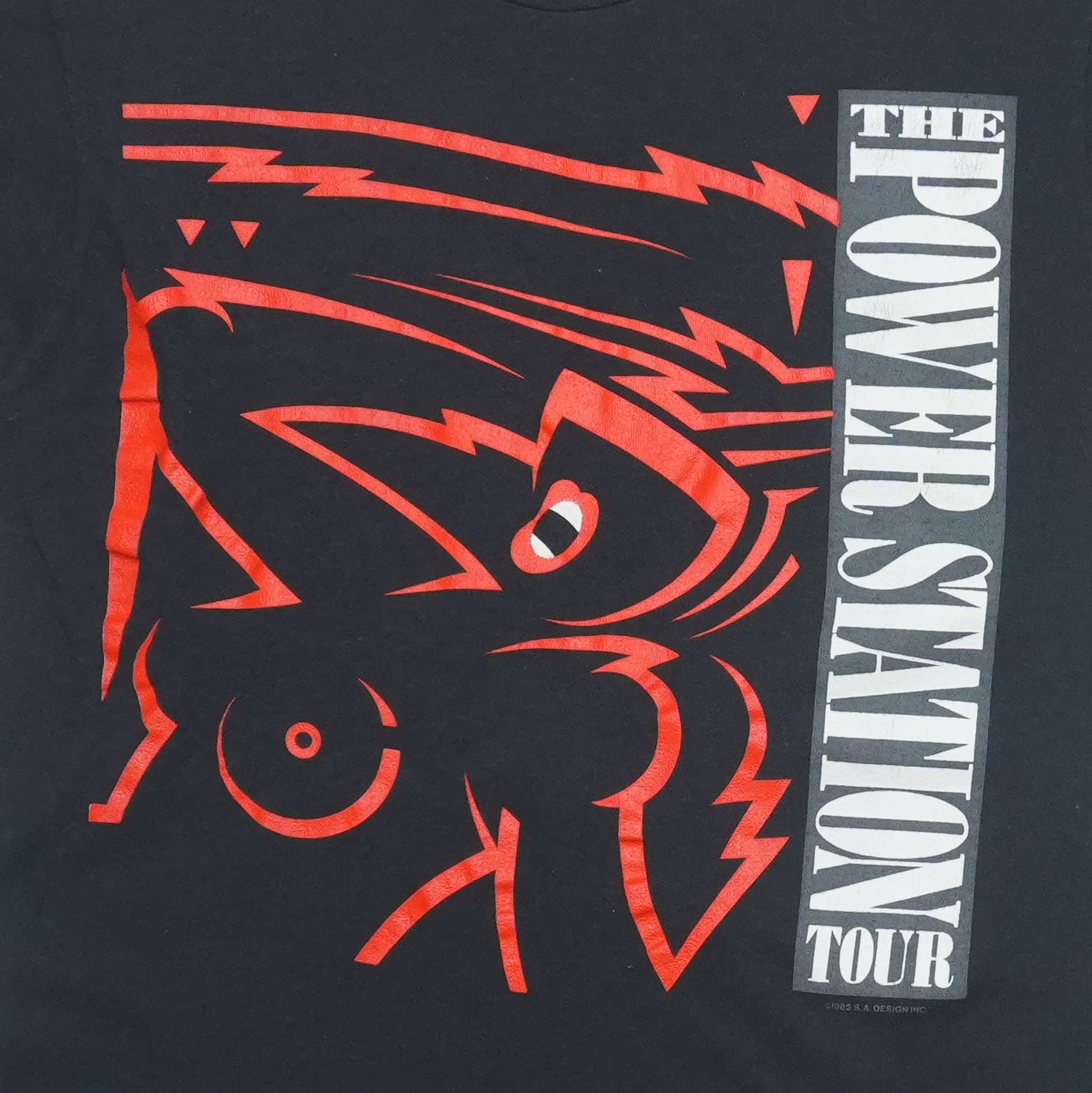1985 The Power Station Get It On Tour Shirt Detail 2