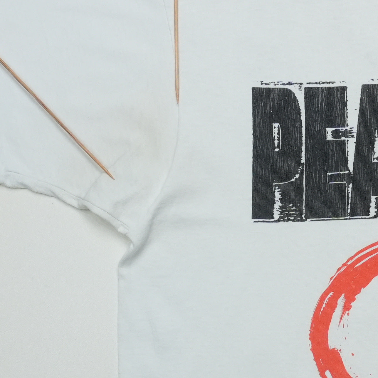1992 Pearl Jam Don't Give Up European Tour Shirt Detail