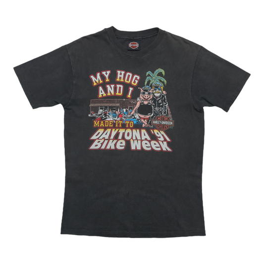 1991 Harley Davidson My Hog Made It To Daytona Bike Week ShirtFront