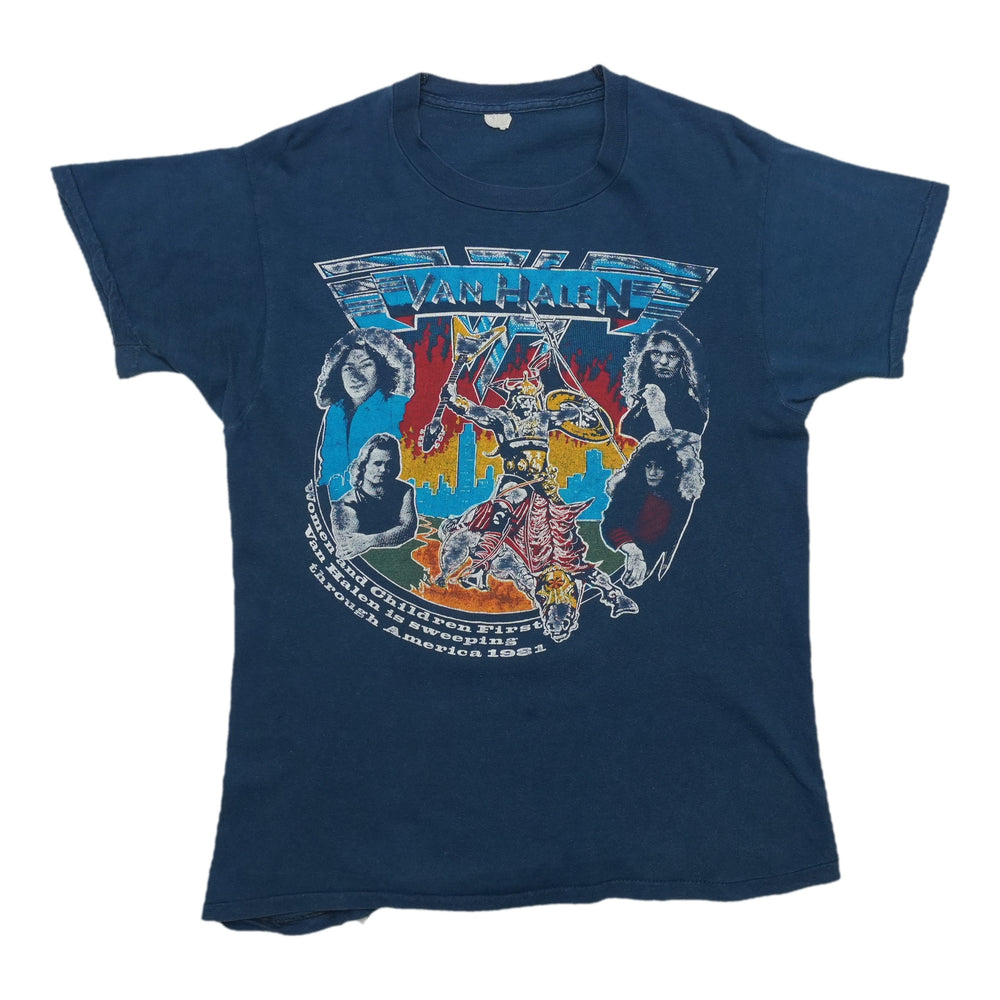 1981 Van Halen Fair Warning Tour Shirt Front