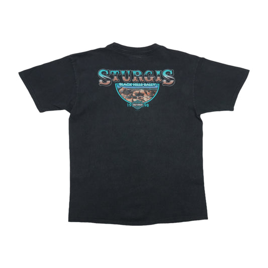 1998 Sturgis Black Hills Rally Wolf Shirt Back