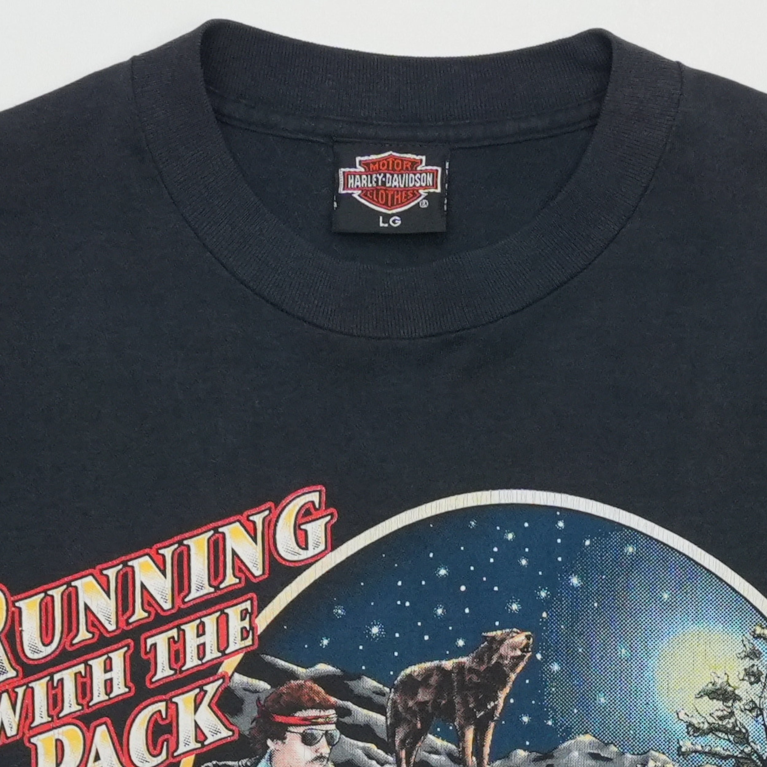 1992 Harley Davidson Running With the Pack Shirt | WyCo Vintage