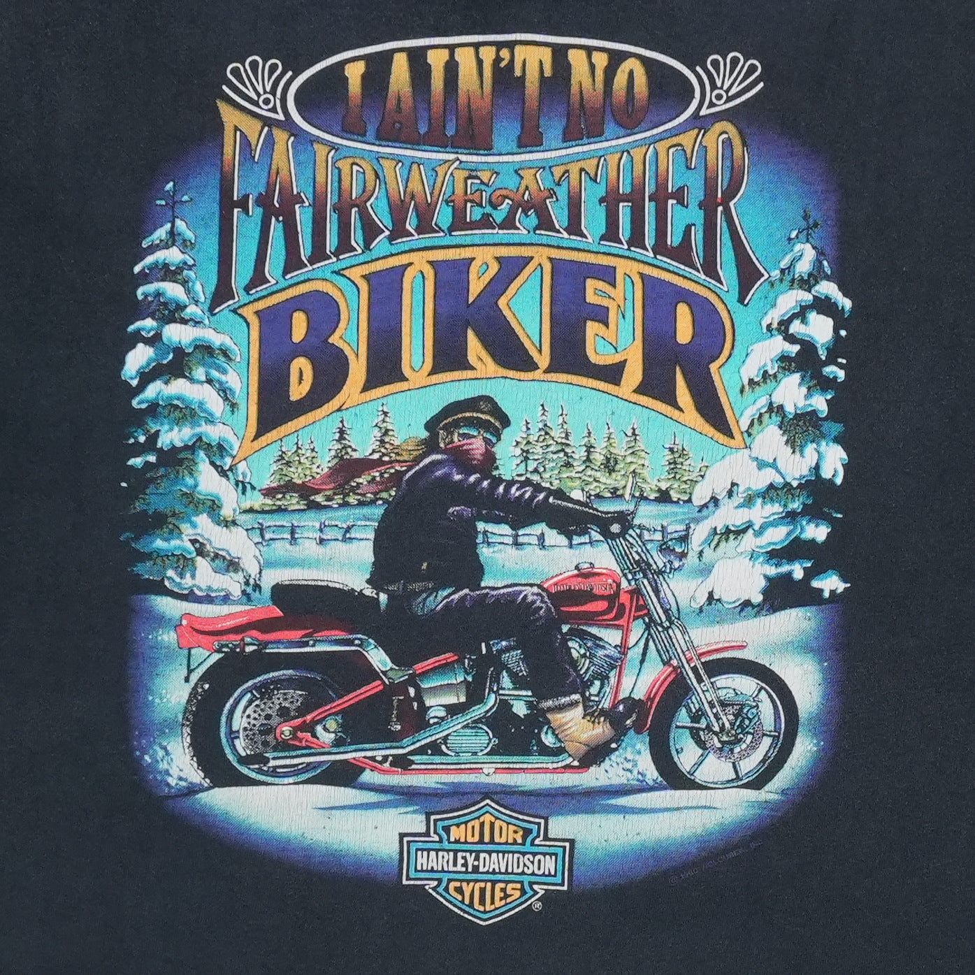 1990 Harley Davidson Fairweather Biker Shirt