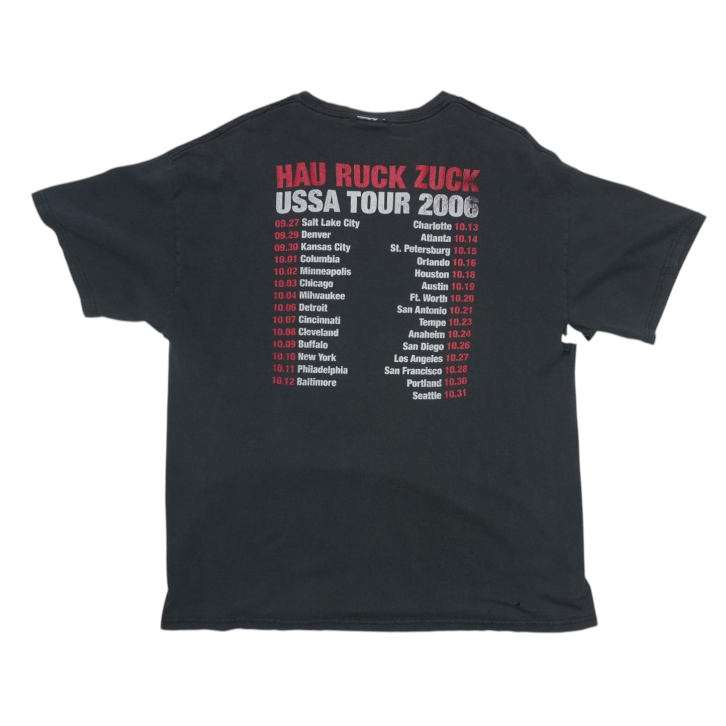 2006 KMFDM Hau Ruck Zuck USSA Tour Shirt Back