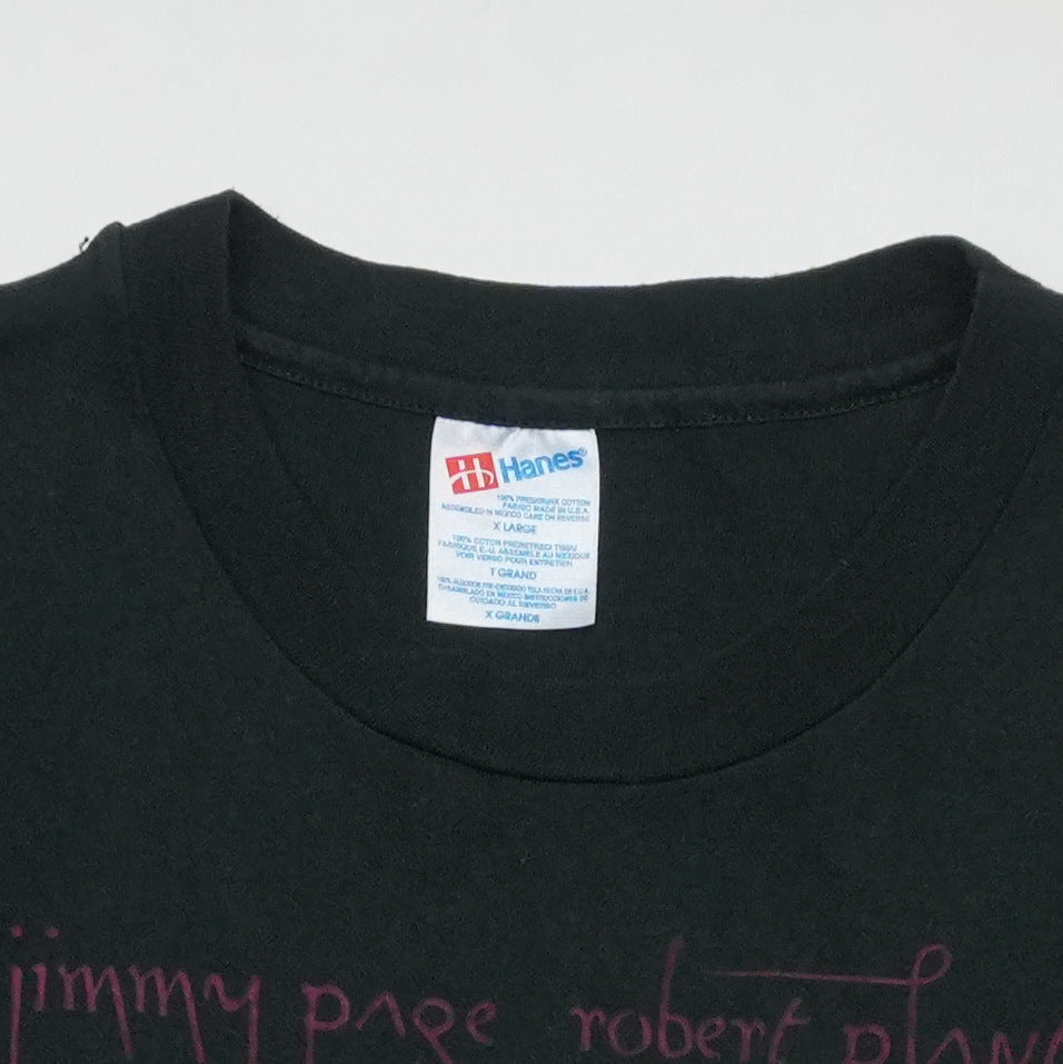1997 Jimmy Page Robert Plant Tour Shirt Tag