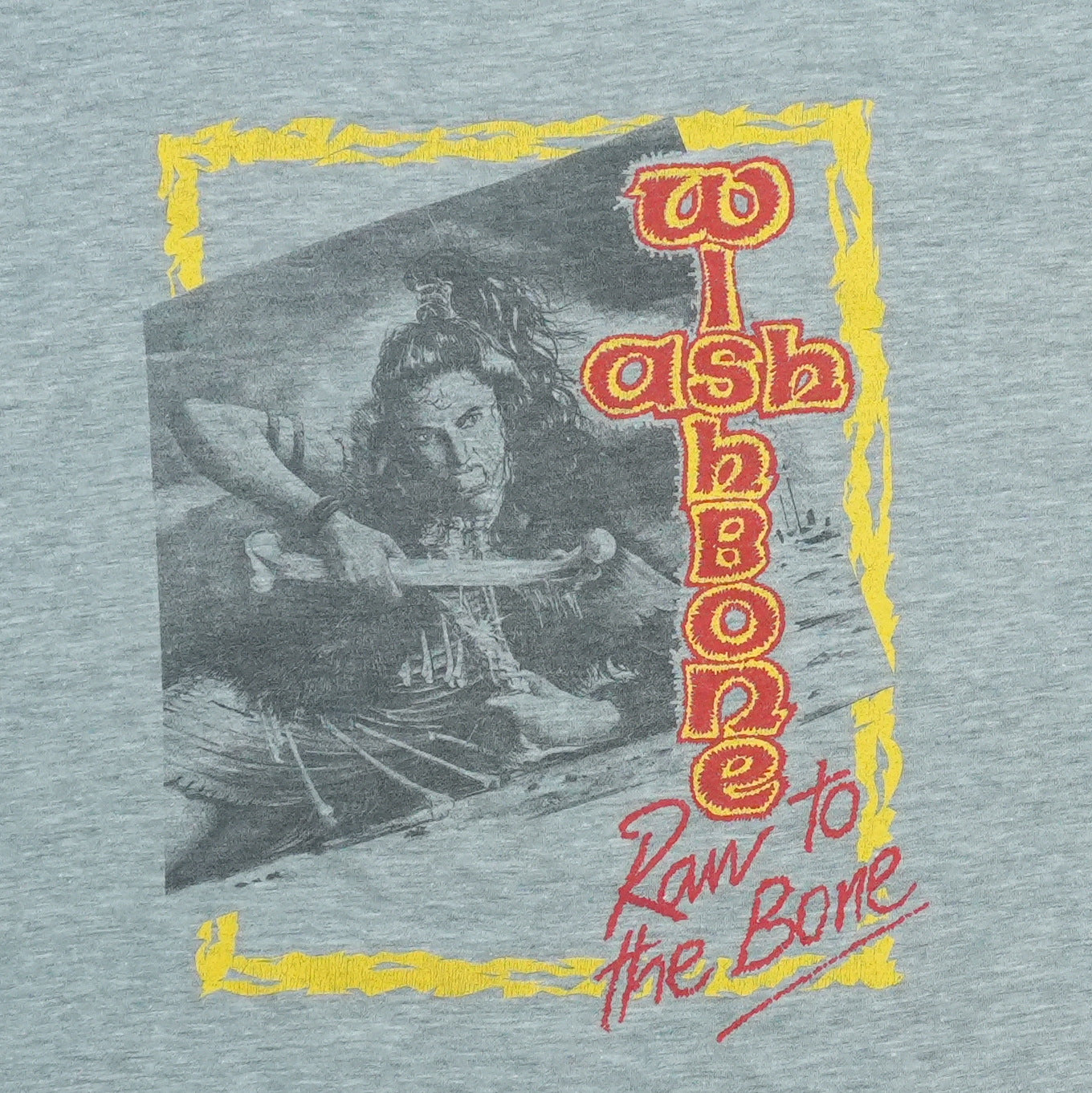 1985 Wishbone Ash Raw To The Bone Tour Shirt Detail 2