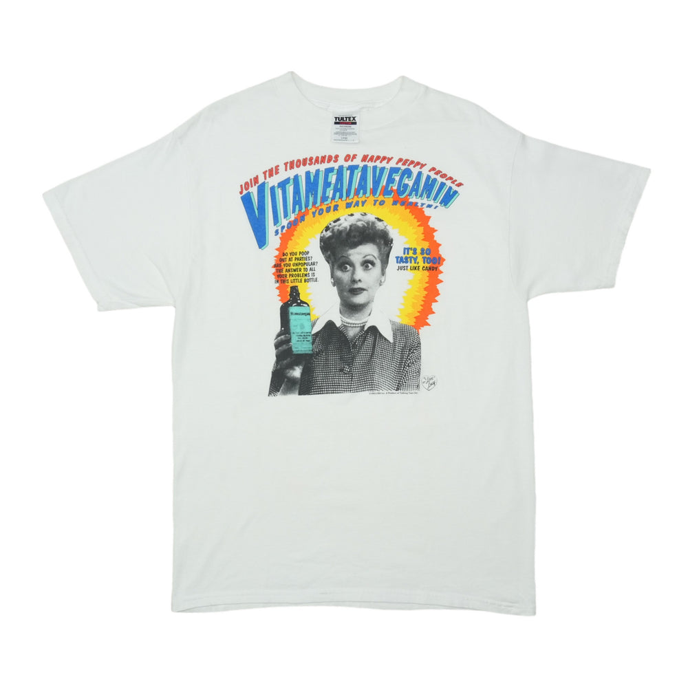 1992 I Love Lucy Vitameatavegamin Shirt Front
