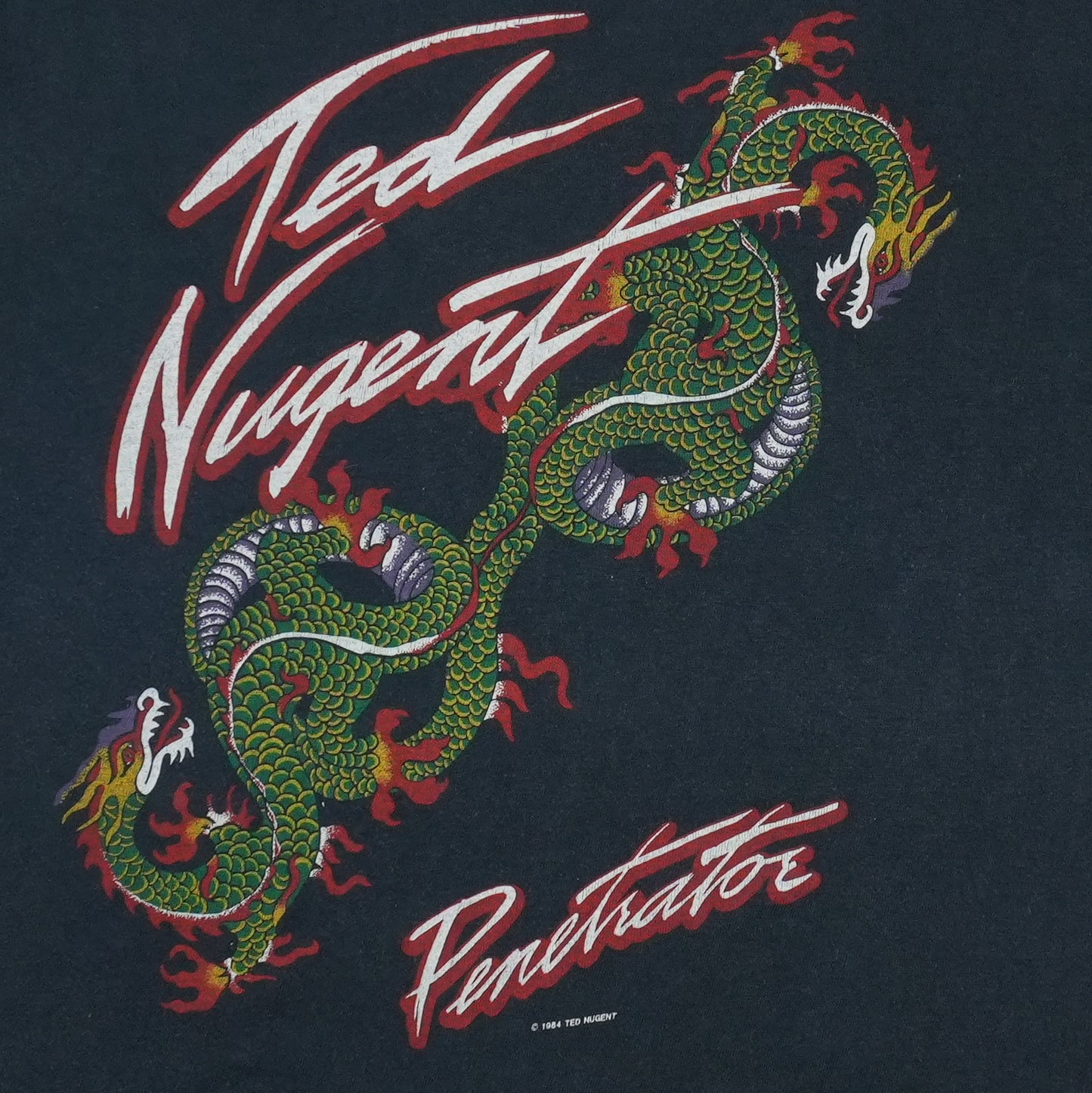 1984 Ted Nugent Penetrator World Penetration Tour Shirt Detail 2