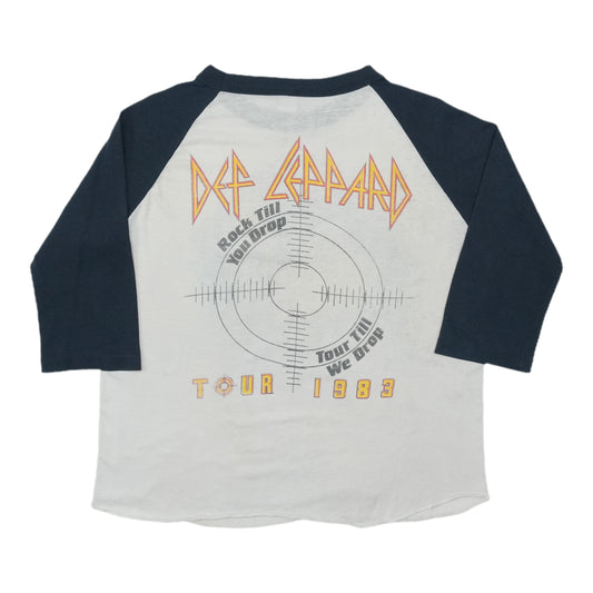 1983 Def Leppard Pyromania Tour Raglan Shirt Back