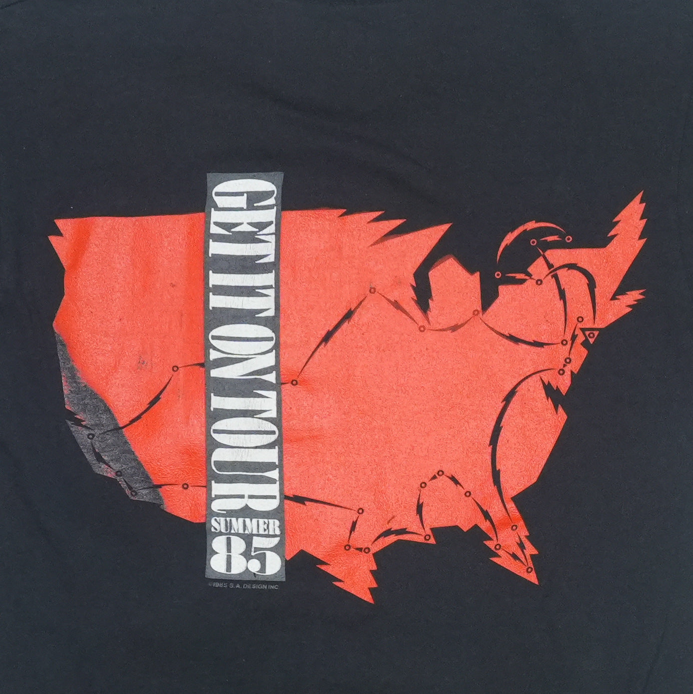 1985 The Power Station Get It On Tour Shirt Detail 4