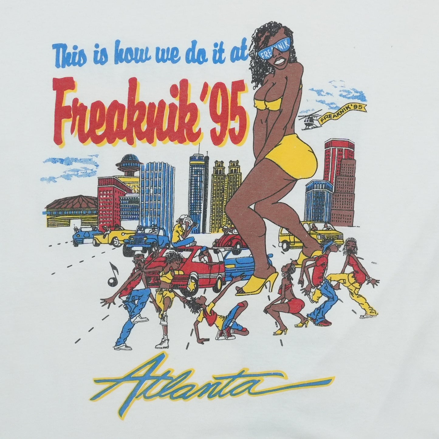 1995 Freaknik Atlanta Shirt Front Graphic