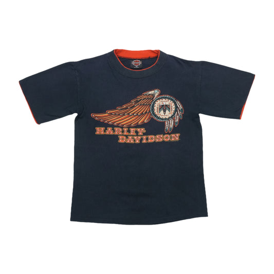 1990s Harley Davidson Yucca Valley California Shirt Front