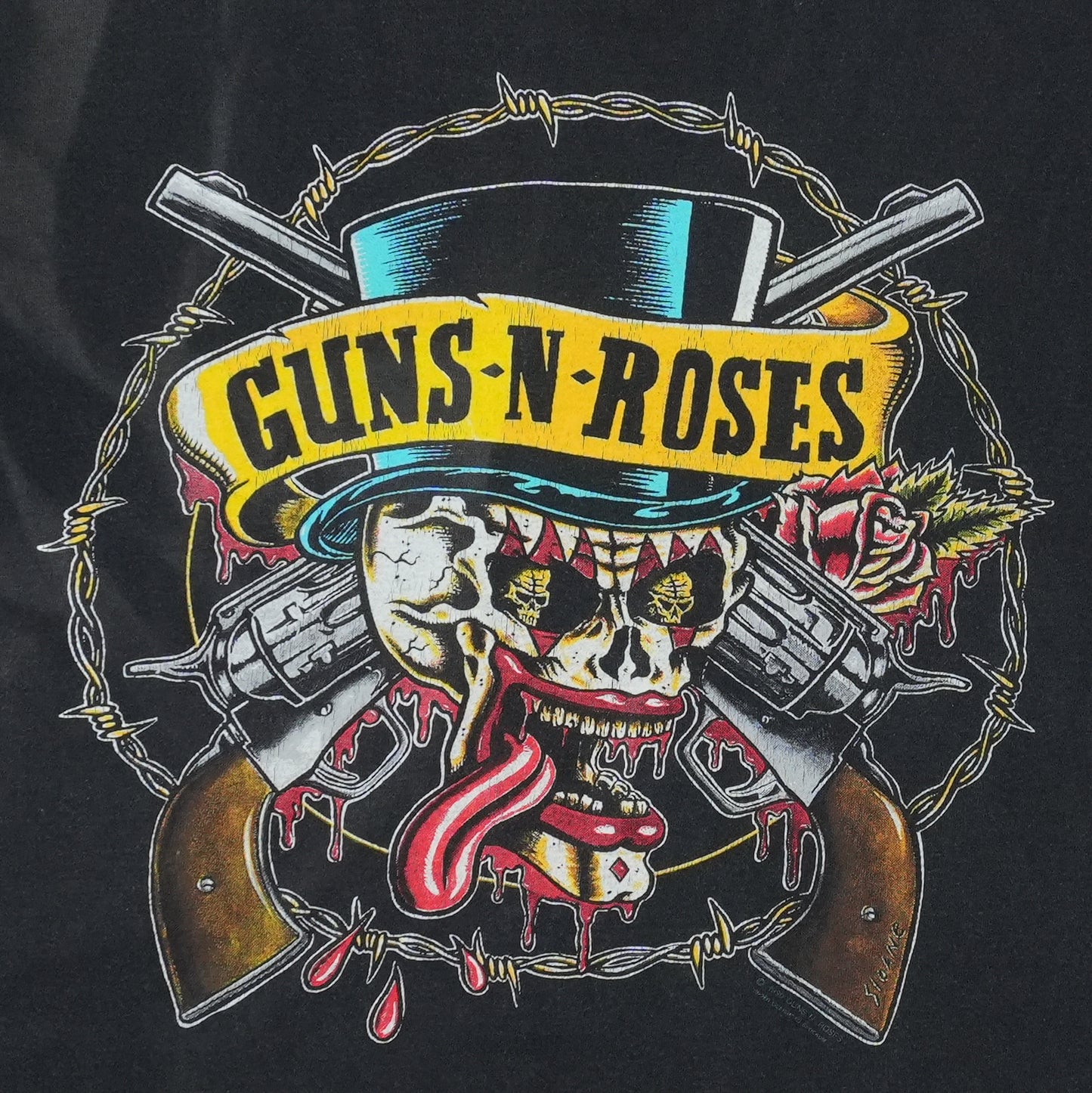 1990 Guns N Roses Skull Shirt Detail 2