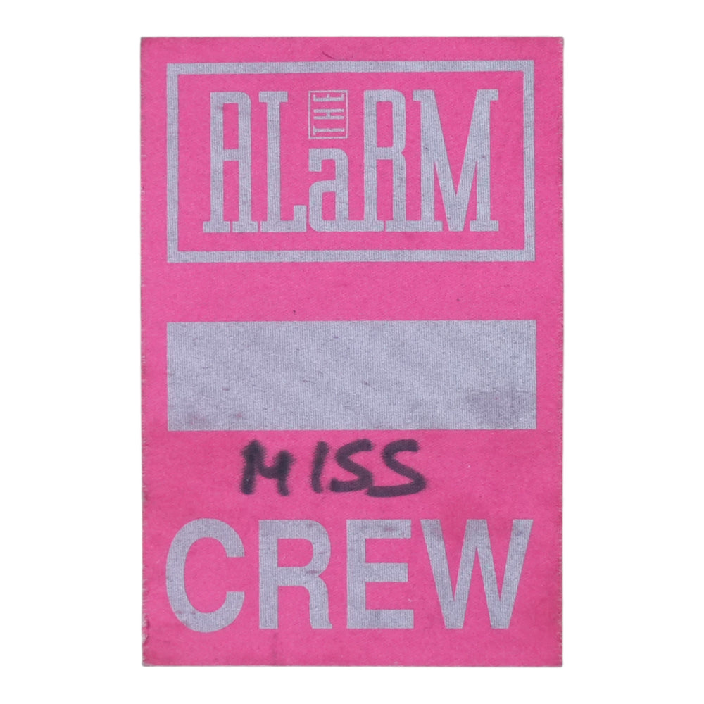 1980s The Alarm Miss Crew Backstage Pass - front
