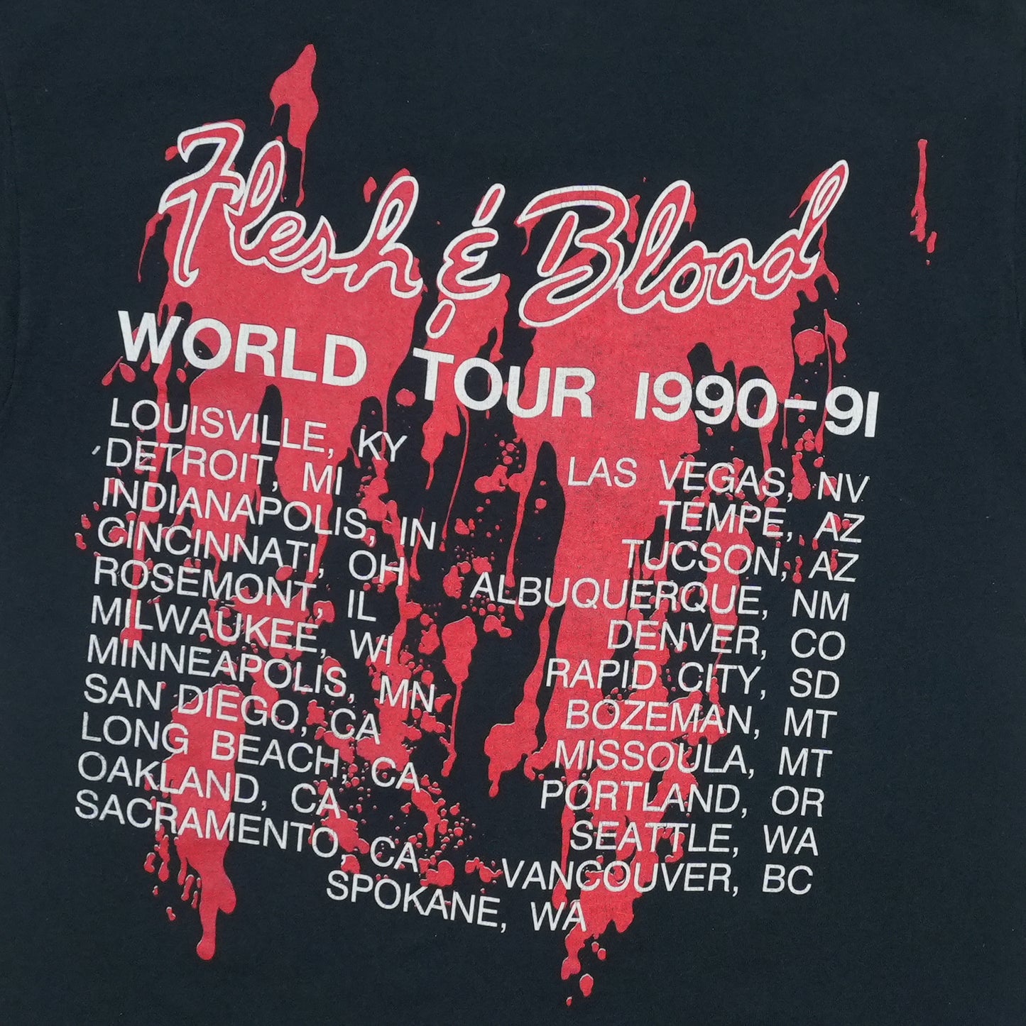 1990 Poison Flesh and Blood Tour Shirt