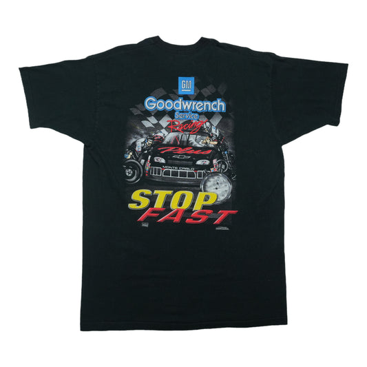 1990s Dale Earnhardt Run Hard Stop Fast Goodwrench Shirt Back