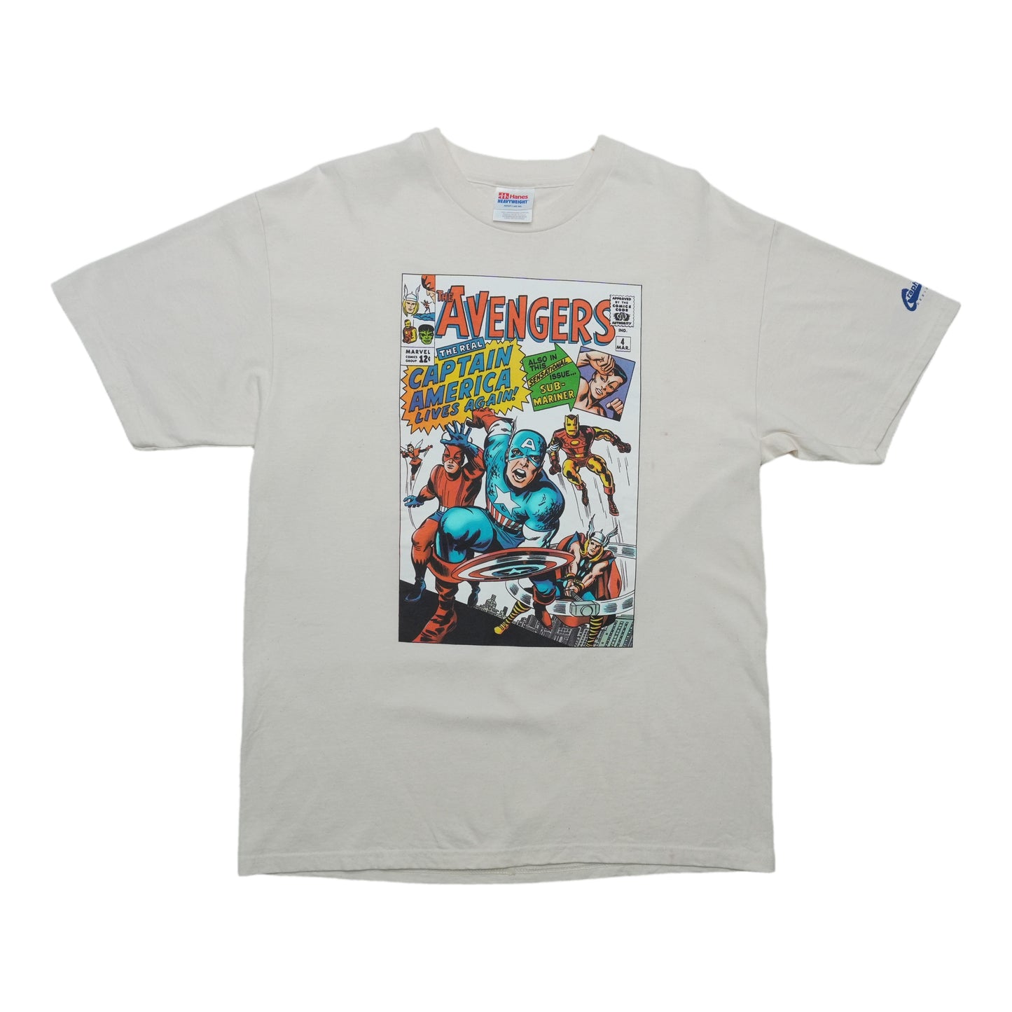 1990s Marvel Avengers Captain America Comic Cover Shirt Front