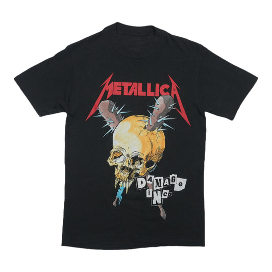 1986 Metallica Damage Inc Tour Shirt Front