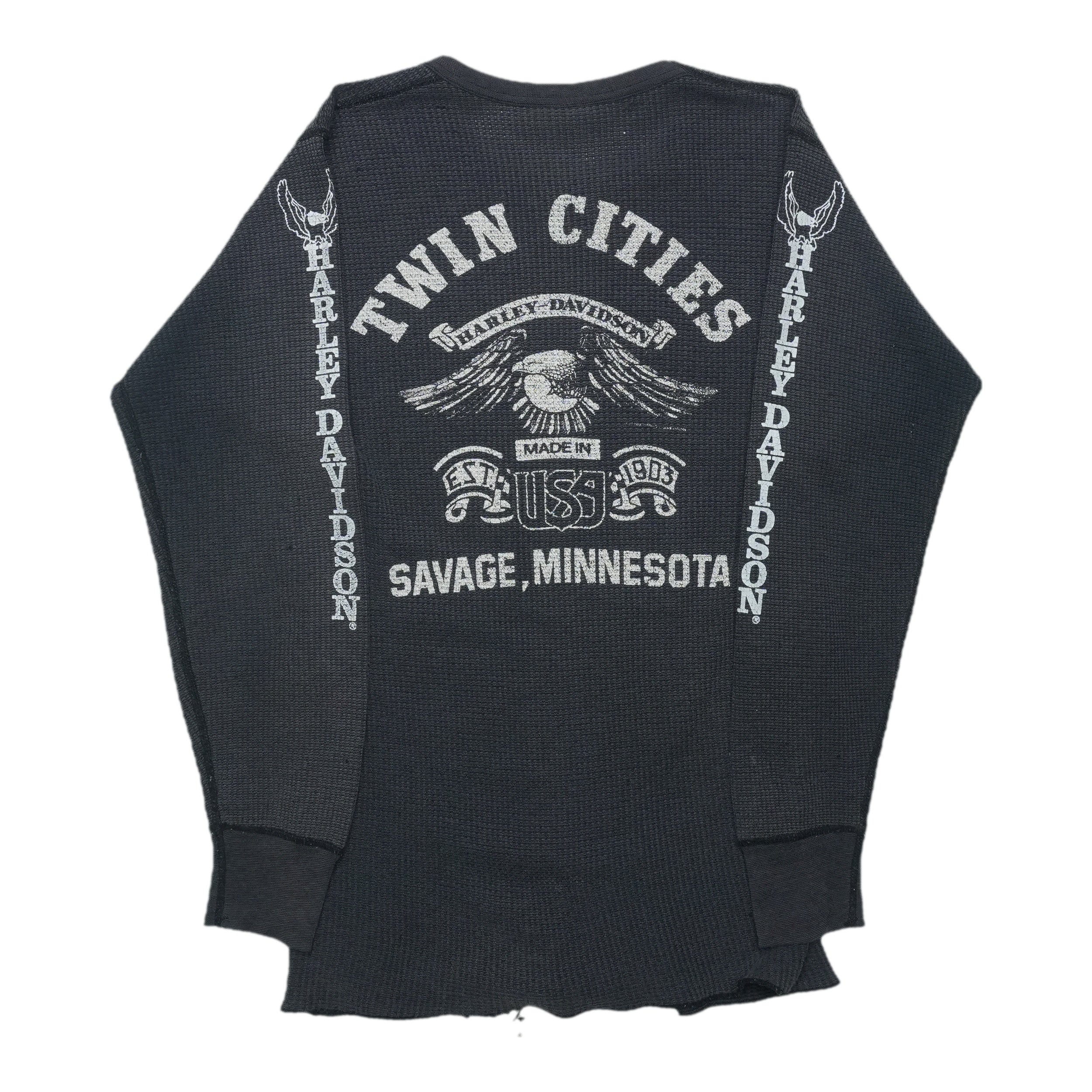 2000s Harley Davidson Twin Cities Savage Minnesota Thermal Shirt