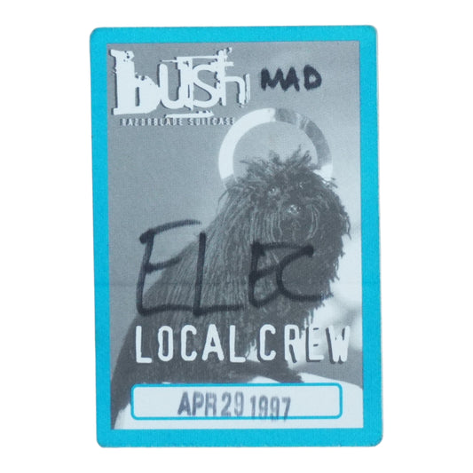 1997 Bush Razorblade Suitcase Local Crew Backstage Pass - front