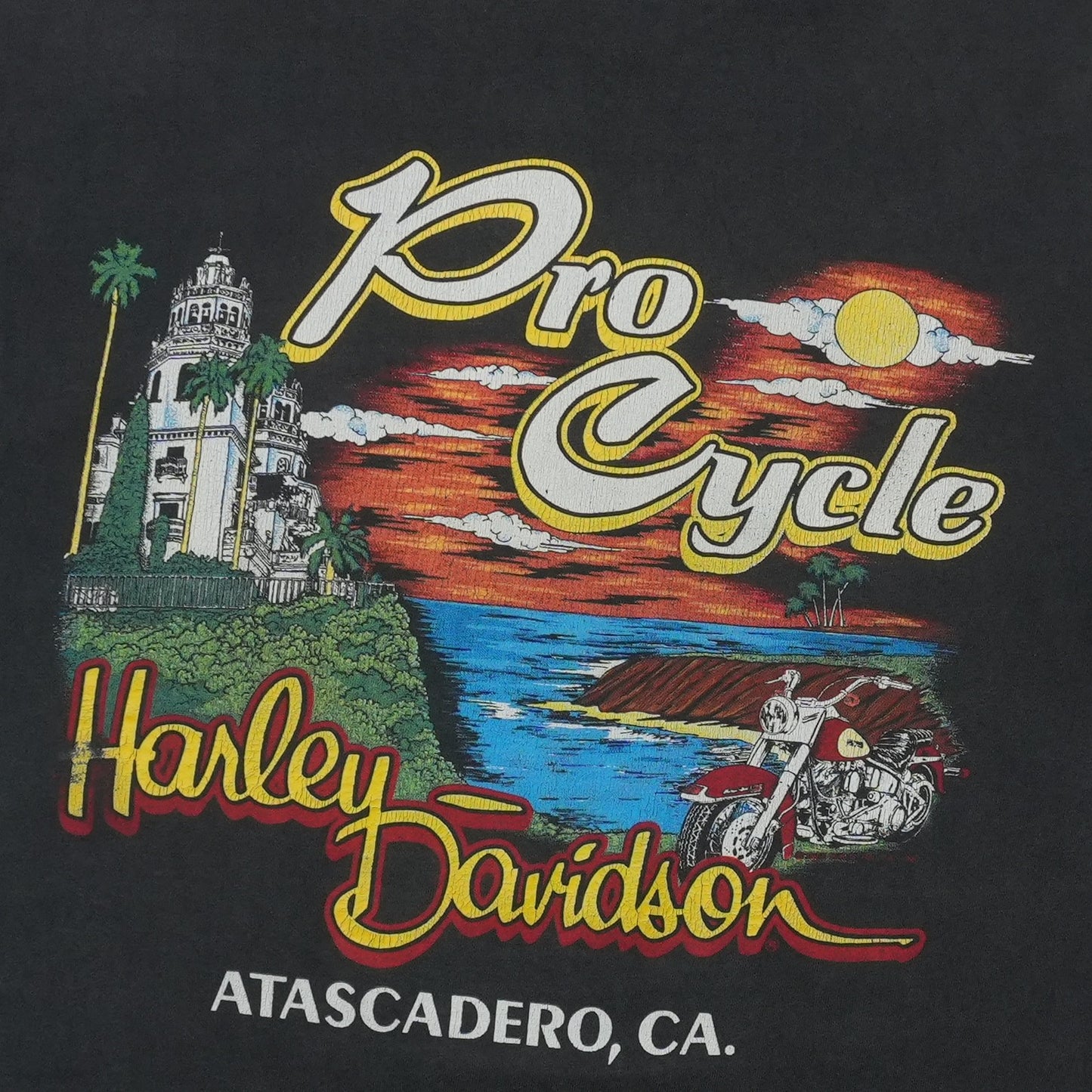 1988 Harley Davidson Atascadero California ShirtBack Graphic
