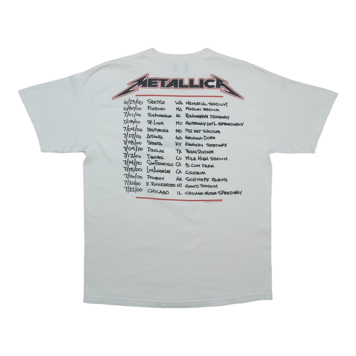 1990s Metallica Cartoon Heads Shirt Back