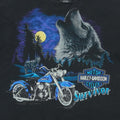 1993 Harley Davidson Survivor Wolf ShirtFront Graphic
