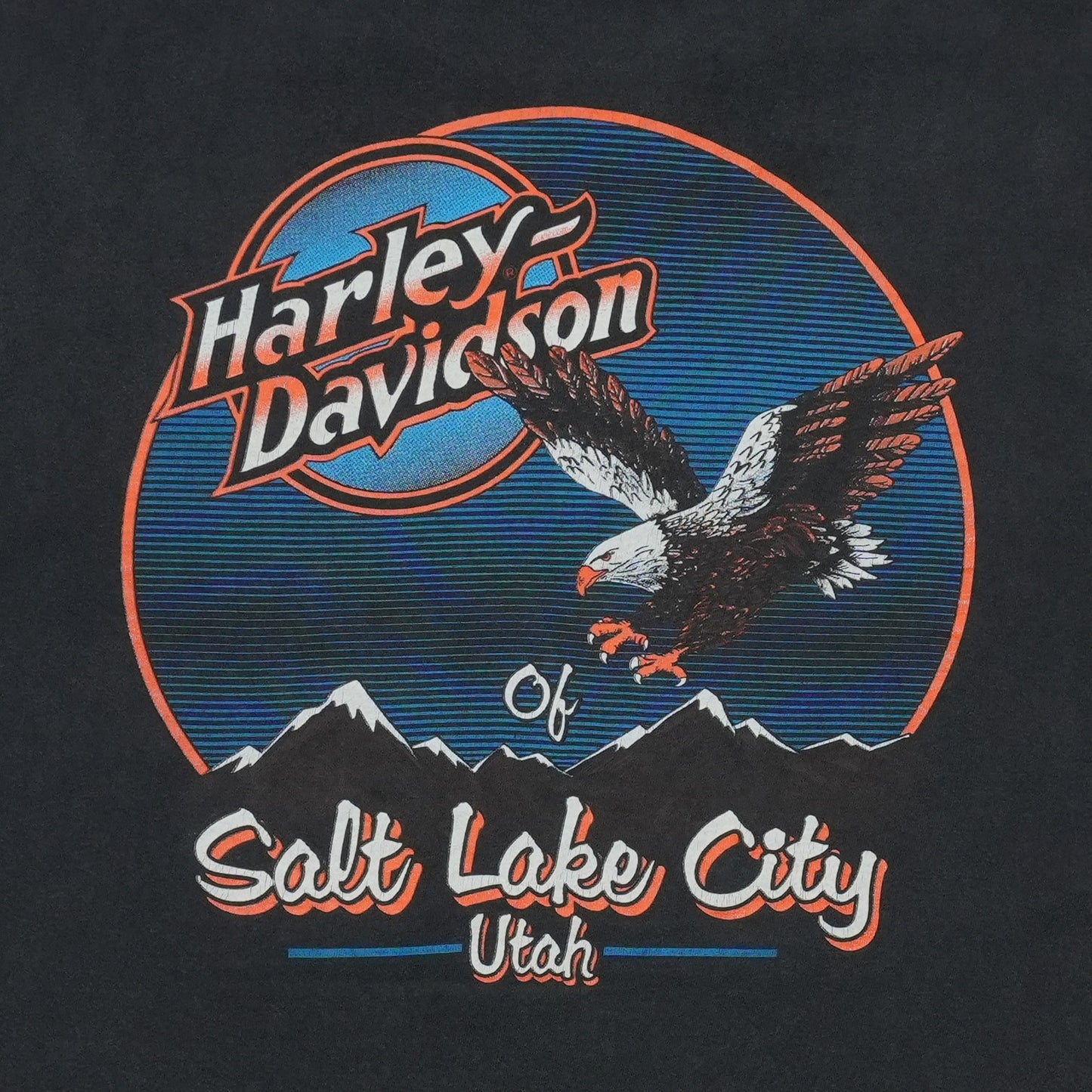 1990s Harley Davidson Swooping Eagle ShirtBack Graphic