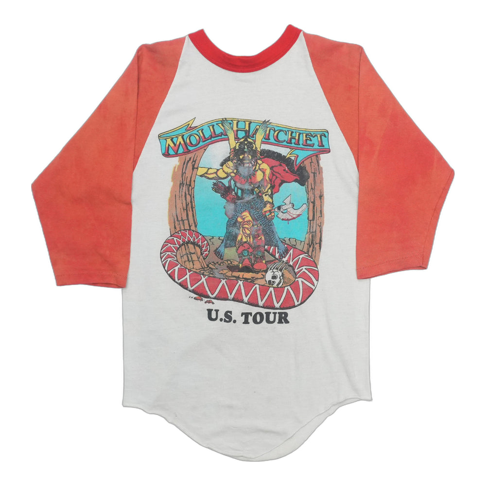 1980s Molly Hatchet & Outlaws US Tour Raglan Shirt Front