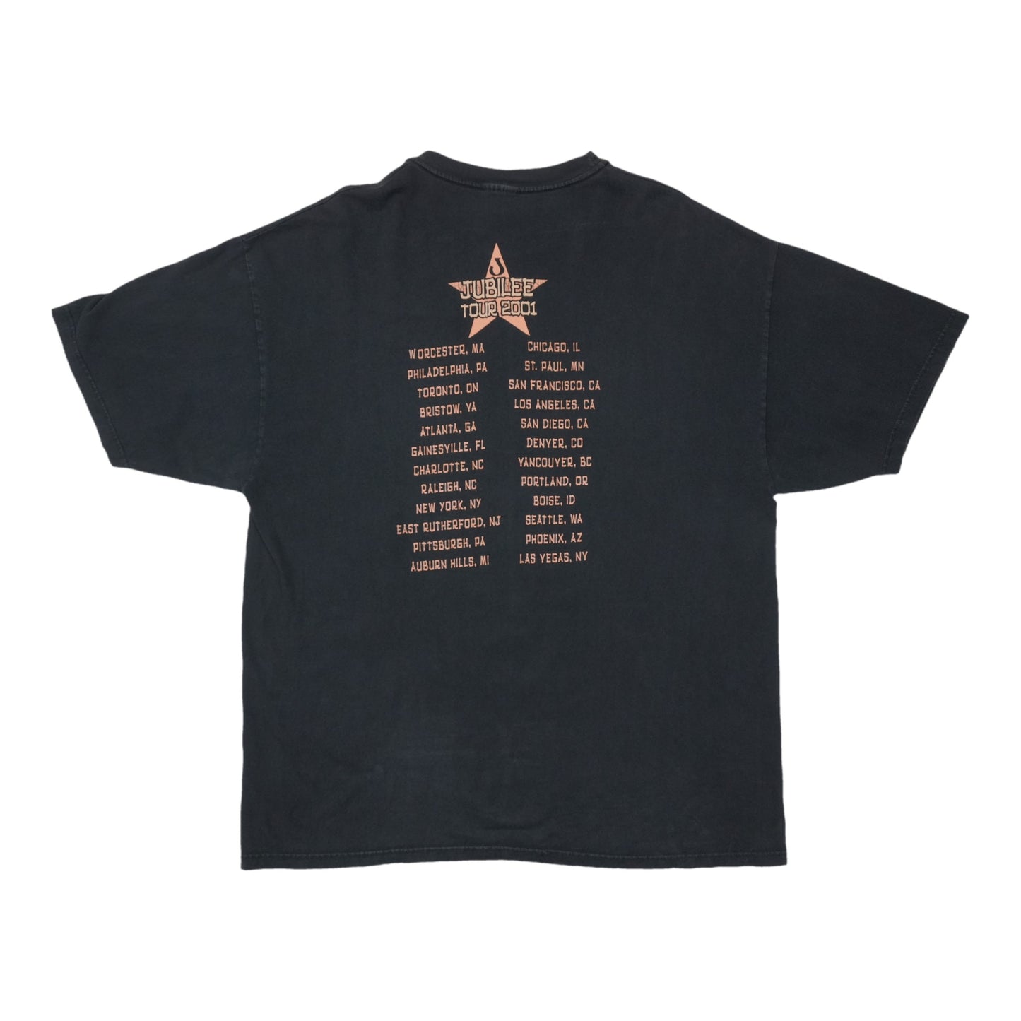 2001 Jane's Addiction Jubilee Tour Shirt Back