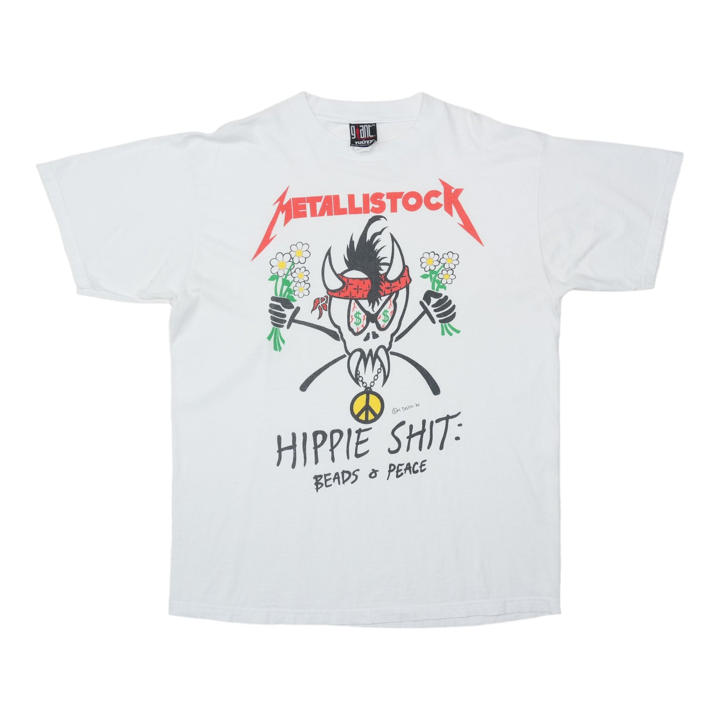 1994 Metallica Metallistock Hippie Shit Parody Shirt Front