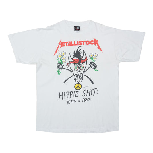 1994 Metallica Metallistock Hippie Shit Parody Shirt Front