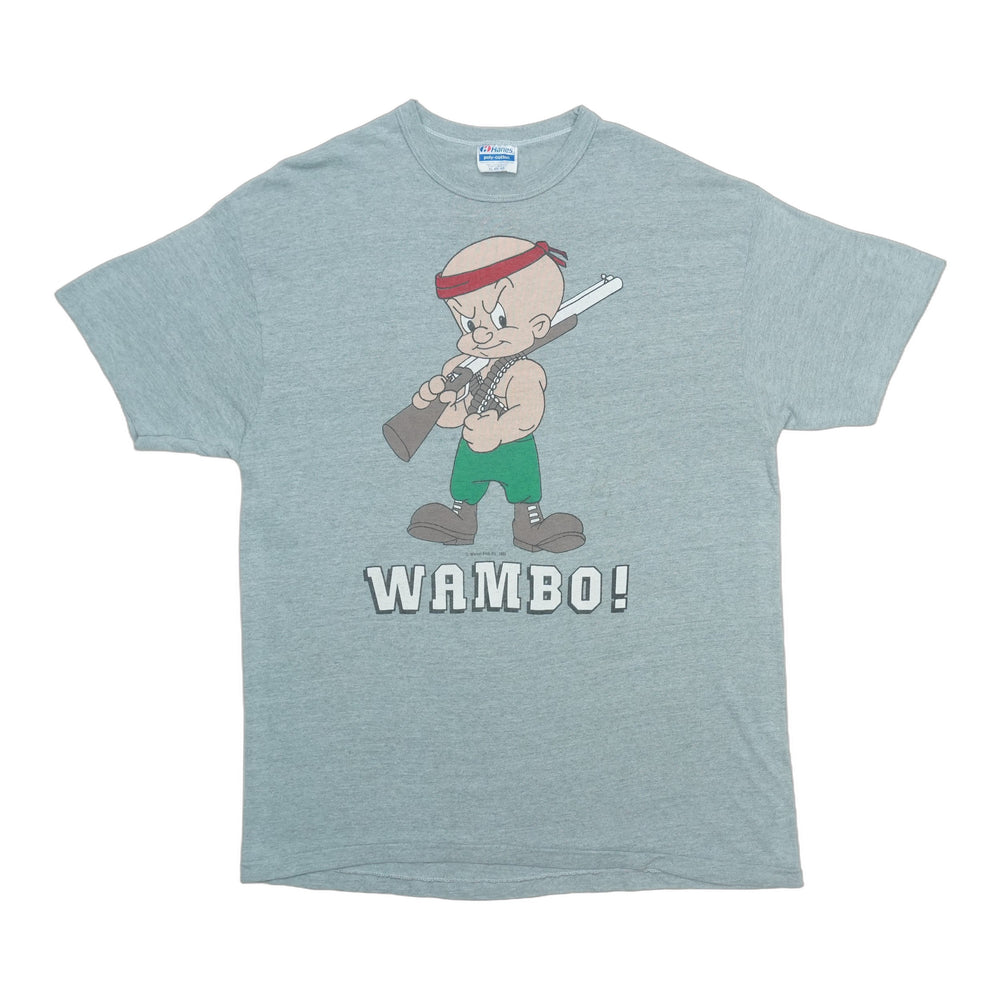 1985 Elmer Fudd Wambo Rambo Parody Shirt Front
