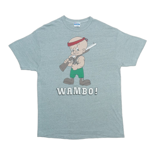 1985 Elmer Fudd Wambo Rambo Parody Shirt Front
