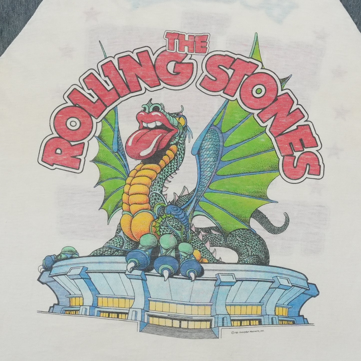 1981 The Rolling Stones Boulder Raglan Shirt Detail 2