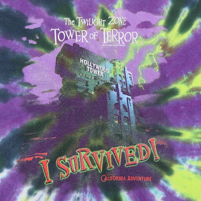 1990s Disney Twilight Zone Tower Of Terror Tie Dye Shirt