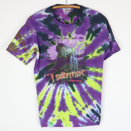 1990s Disney Twilight Zone Tower Of Terror Tie Dye Shirt