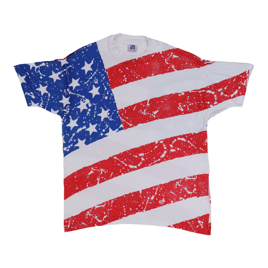 1992 American Flag All Over Print Shirt