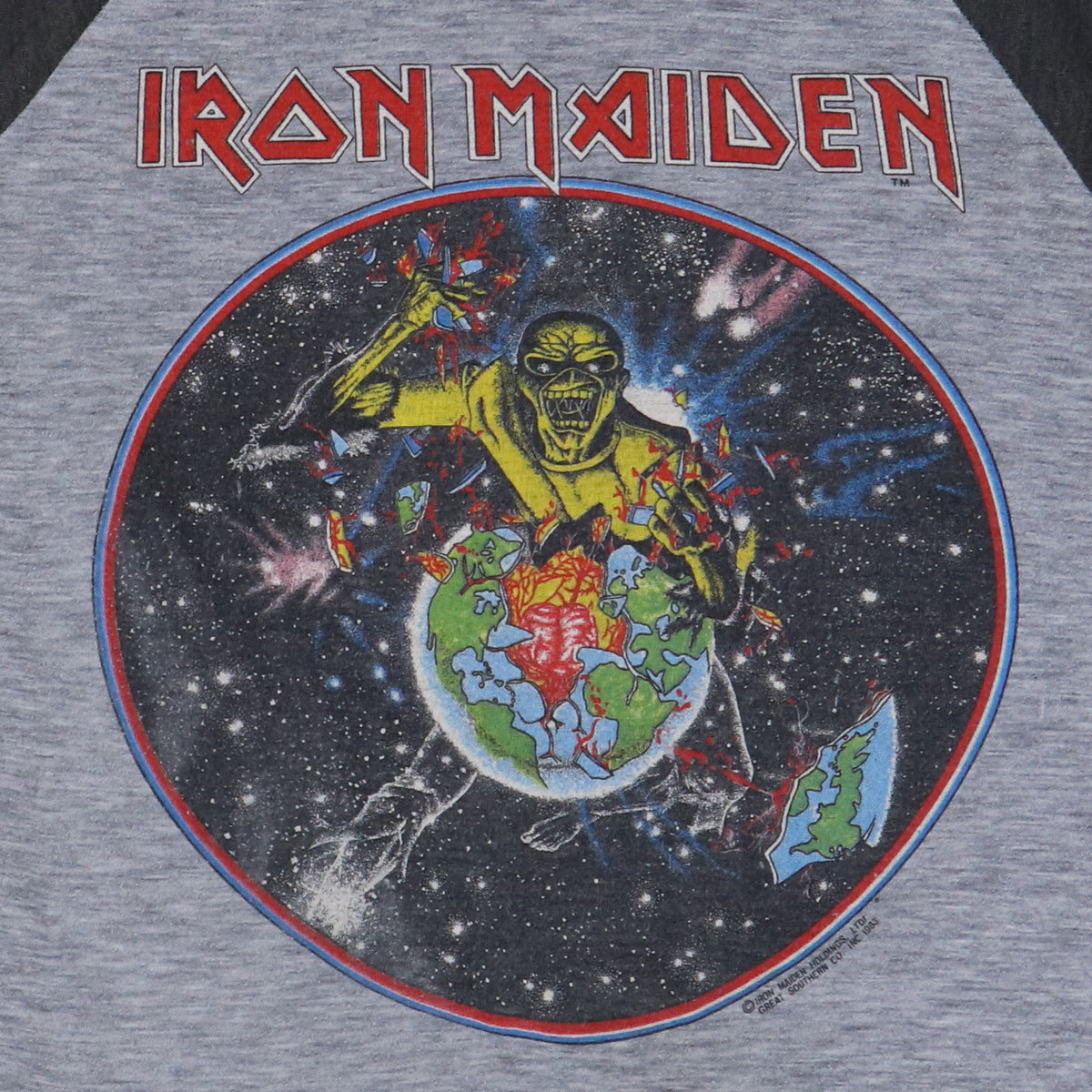 Original vintage 1983 Iron Maiden World Piece Tour Jersey Shirt