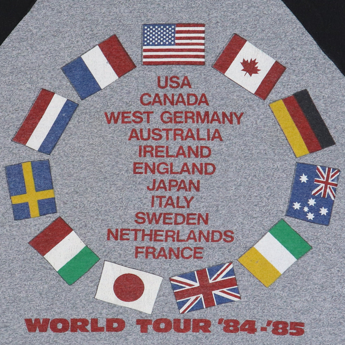 1984 Bruce Springsteen World Tour Jersey Shirt