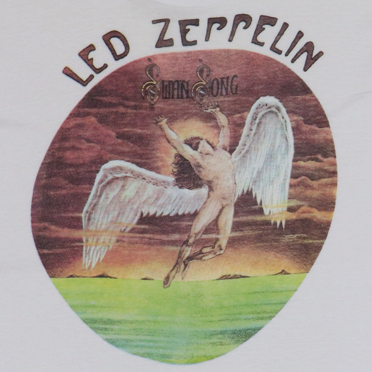 Original vintage 1970s Led Zeppelin Swan Song Shirt | WyCo Vintage