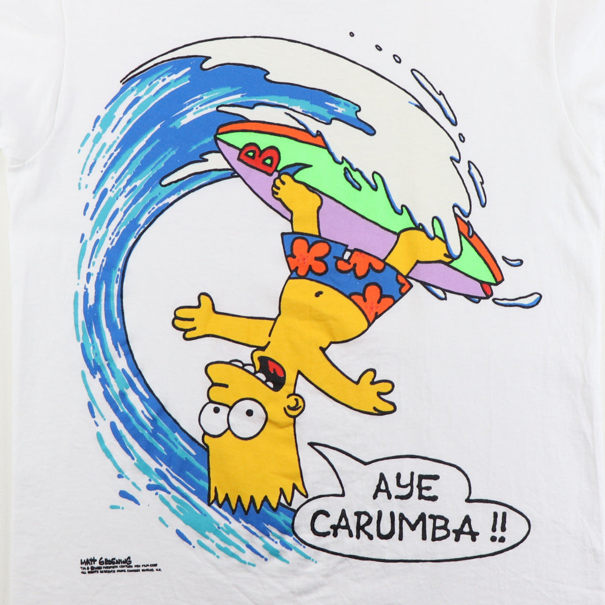 1989 The Simpsons Bart Simpson Aye Carumba Shirt