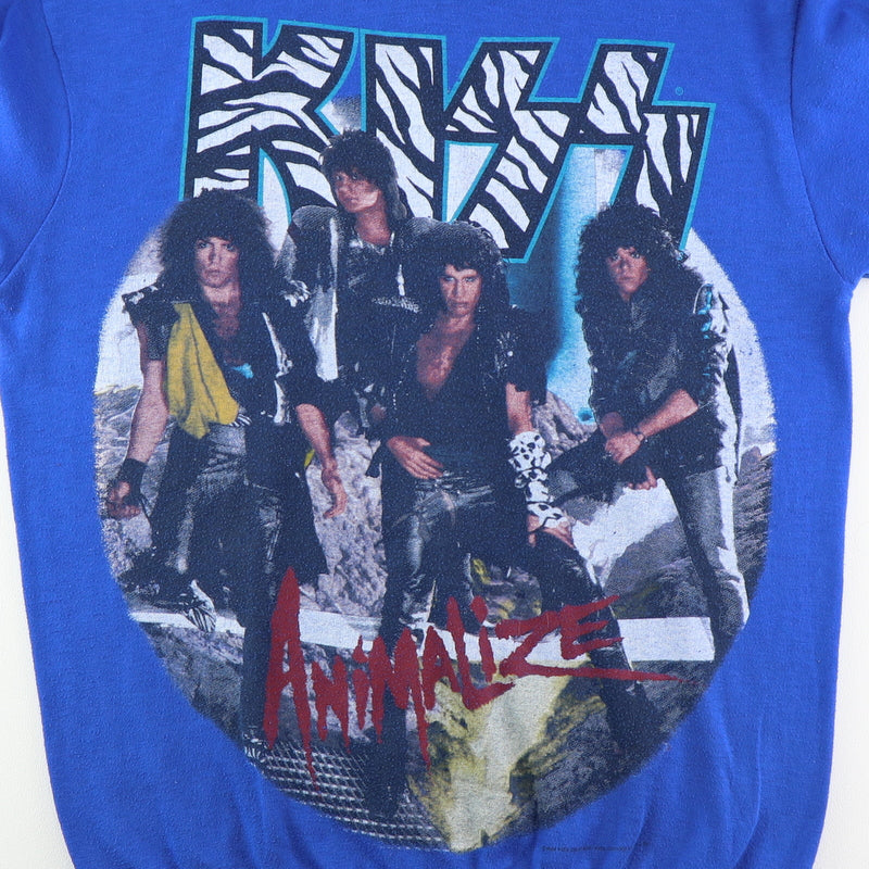 1984 Kiss Animalize Tour Long Sleeve Hooded Shirt | WyCo Vintage