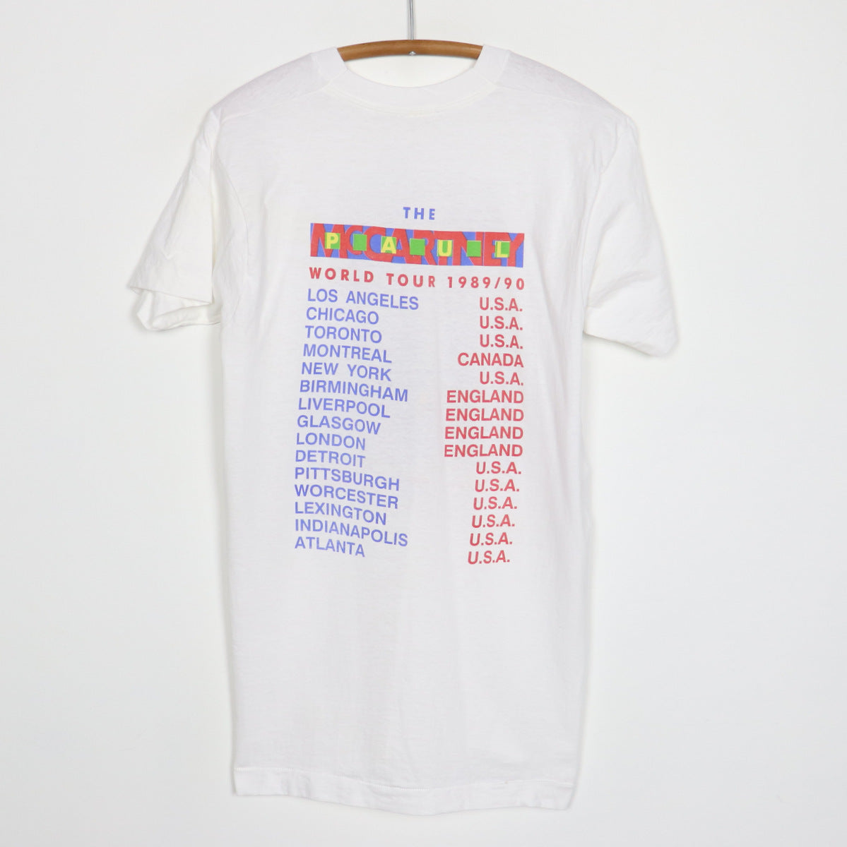 1989 Paul McCartney World Tour Shirt | Authentic Vintage Tee