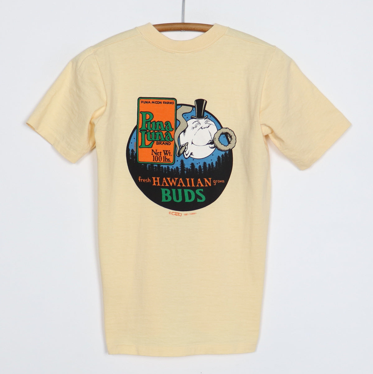 1981 Hawaiian Buds Puna Luna Brand Marijuana Shirt