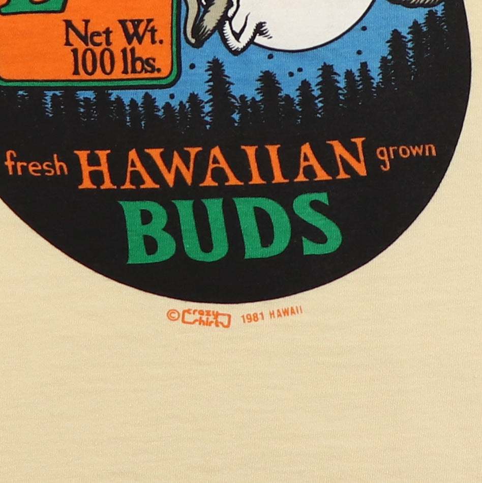 1981 Hawaiian Buds Puna Luna Brand Marijuana Shirt