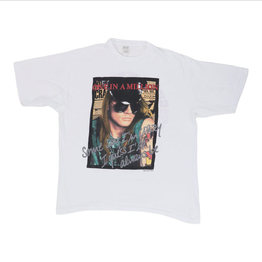 1989 Guns N Roses Axl Rose One In A Million Euro Tour Shirt