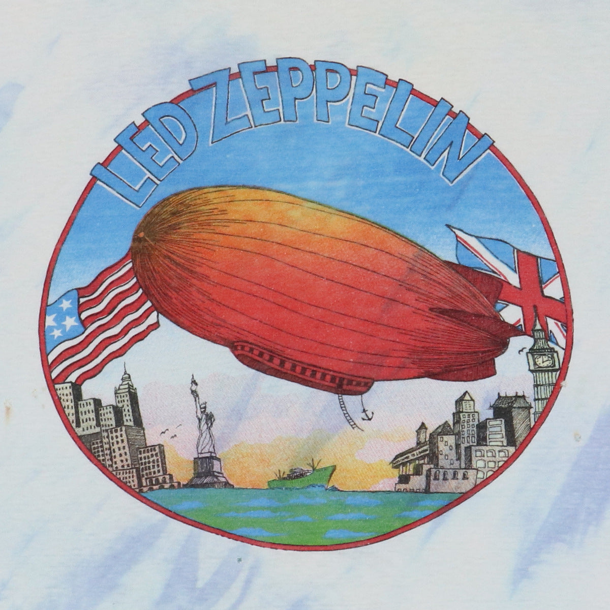 1970s Led Zeppelin Tie Dye Shirt