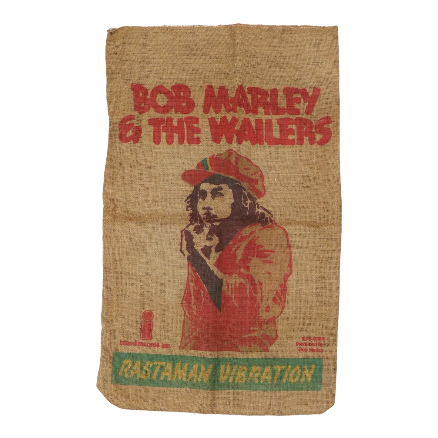 1976 Bob Marley & The Wailers Rastaman Vibration Promo Burlap Sack